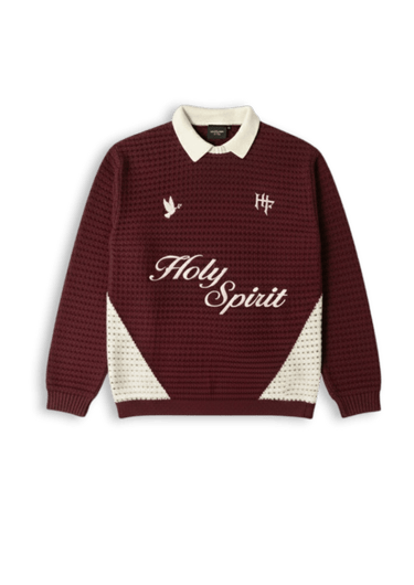 Holy Spirit knitted Sweater - Bordeux - Hustle & Faith