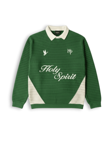 Holy Spirit knitted Sweater - Hunter Green - Hustle & Faith