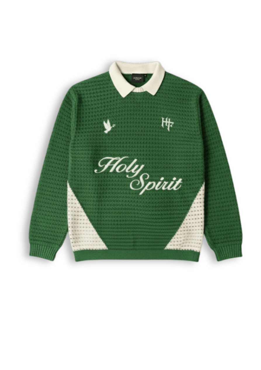 "HOLY SPIRIT" KNITTED SWEATER - HUNTER GREEN – Bild 2