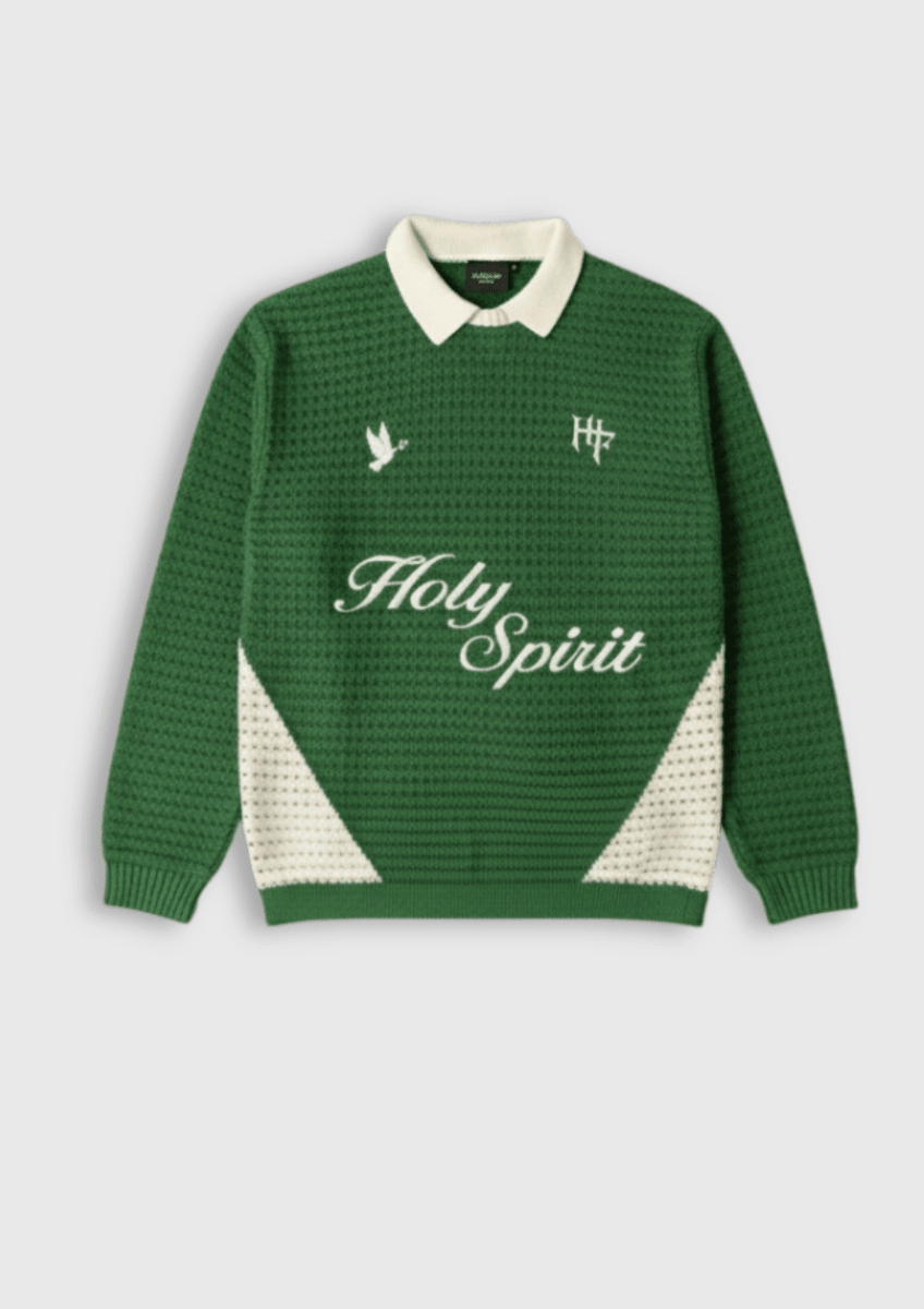 "HOLY SPIRIT" KNITTED SWEATER - HUNTER GREEN – Bild 1