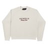 "GOD WITH US" RAGLAN SWEATER - OFF WHITE - Hustle & Faith