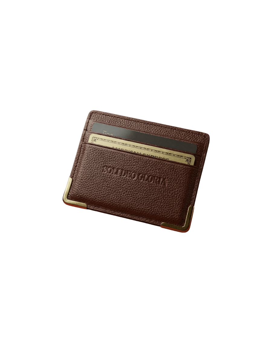 "SOLI DEO GLORIA" CARDHOLDER - BROWN – Bild 3