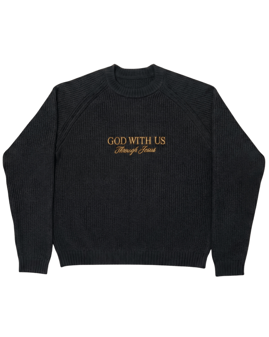 "GOD WITH US" SWEATER - NAVY – Bild 2