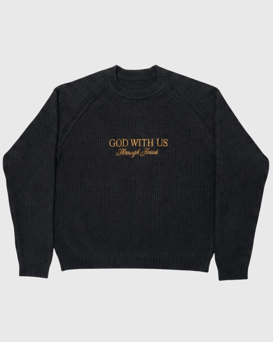"GOD WITH US" SWEATER - NAVY – Bild 1